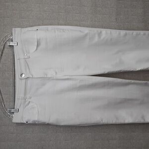 Chico's Platinum White Denim Ankle Jeans